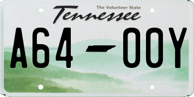 TN license plate A6400Y