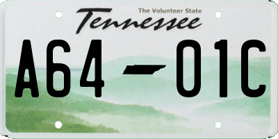 TN license plate A6401C
