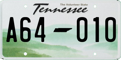 TN license plate A6401O