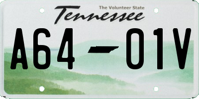 TN license plate A6401V