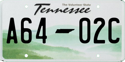 TN license plate A6402C