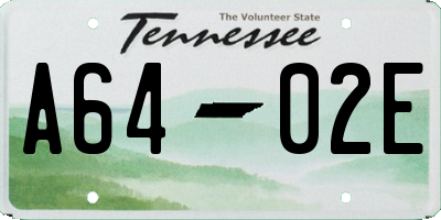 TN license plate A6402E