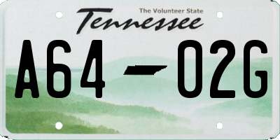 TN license plate A6402G