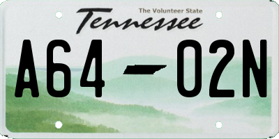 TN license plate A6402N