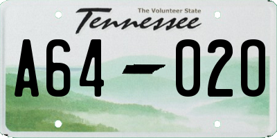 TN license plate A6402O