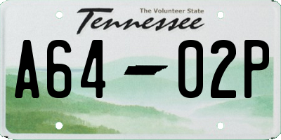 TN license plate A6402P