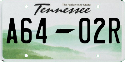 TN license plate A6402R