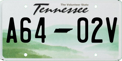TN license plate A6402V