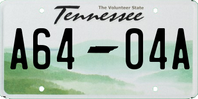 TN license plate A6404A