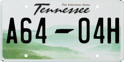 TN license plate A6404H