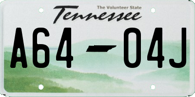TN license plate A6404J
