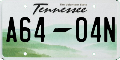 TN license plate A6404N