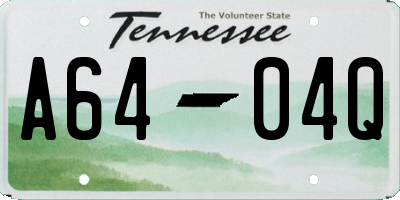 TN license plate A6404Q