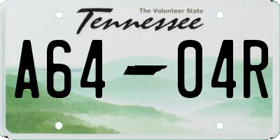 TN license plate A6404R