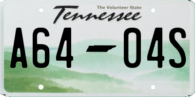 TN license plate A6404S