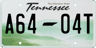TN license plate A6404T