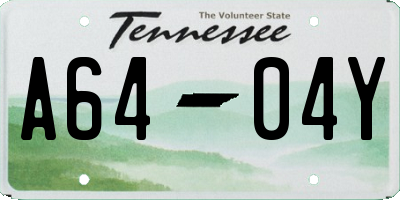 TN license plate A6404Y