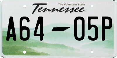 TN license plate A6405P