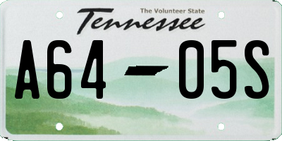 TN license plate A6405S
