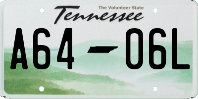 TN license plate A6406L