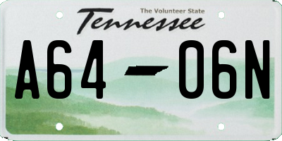 TN license plate A6406N