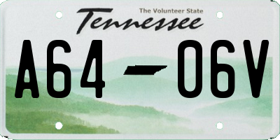 TN license plate A6406V