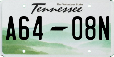 TN license plate A6408N