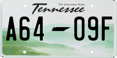 TN license plate A6409F