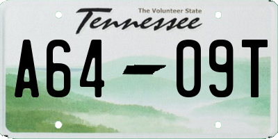 TN license plate A6409T