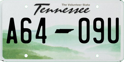 TN license plate A6409U