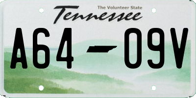 TN license plate A6409V