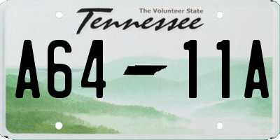 TN license plate A6411A