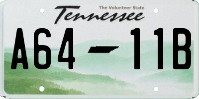 TN license plate A6411B