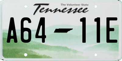 TN license plate A6411E