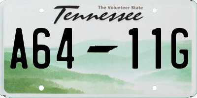 TN license plate A6411G