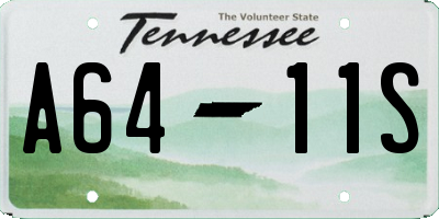 TN license plate A6411S