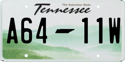 TN license plate A6411W