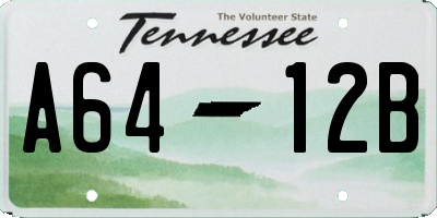 TN license plate A6412B