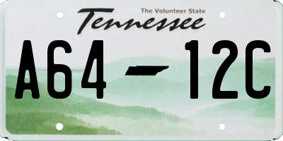 TN license plate A6412C