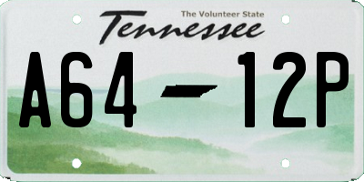 TN license plate A6412P