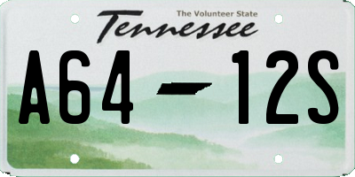 TN license plate A6412S