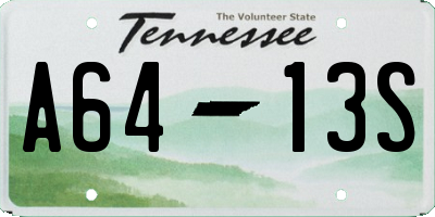 TN license plate A6413S