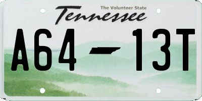 TN license plate A6413T