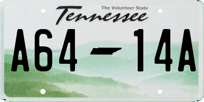 TN license plate A6414A