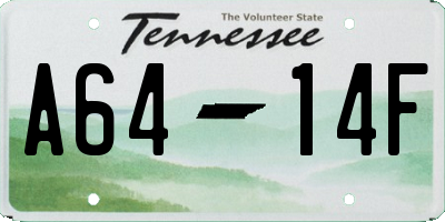 TN license plate A6414F