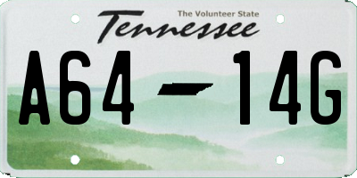 TN license plate A6414G