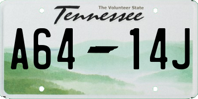 TN license plate A6414J