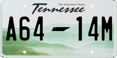 TN license plate A6414M