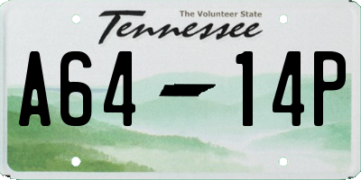 TN license plate A6414P