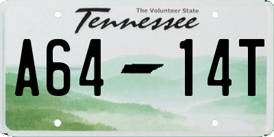 TN license plate A6414T